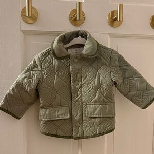 Banana Republic Baby Quilted Barn Jacket in Olive Green